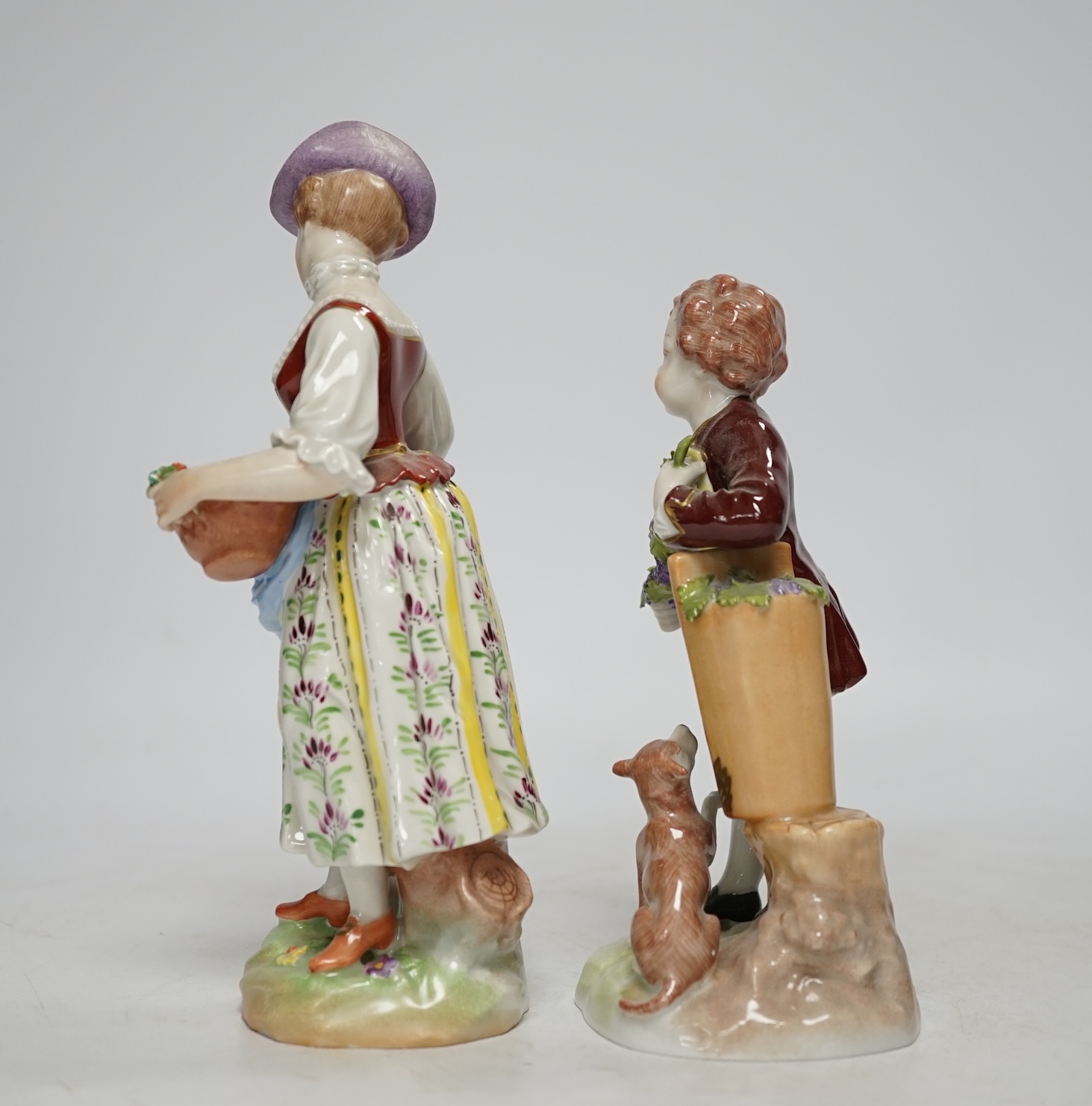 Two Dresden figures, tallest 19cm